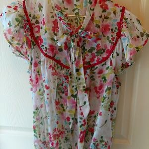 Sheer floral blouse by XXI